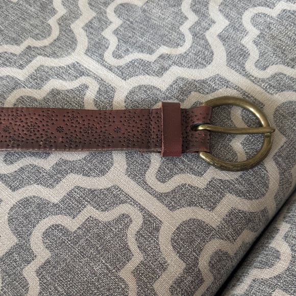 American Eagle leather Brown Belt with Brass Buckle - Picture 2 of 4